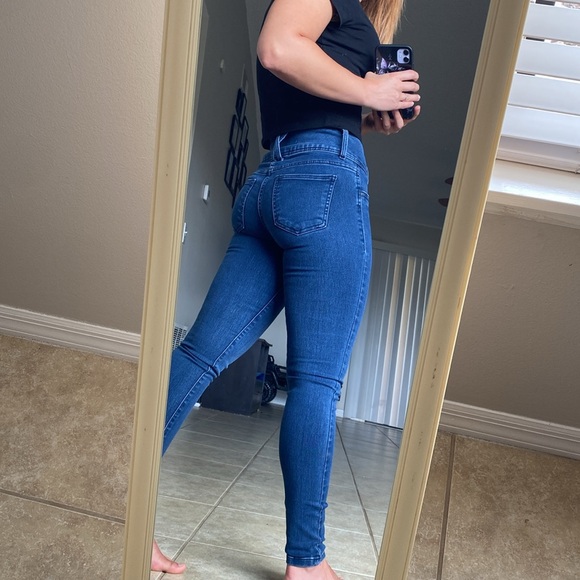 Wallflower Women's Skinny Jeans - Blue - Picture 1 of 5